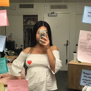 smocked off the shoulder top